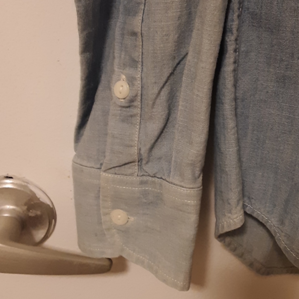 Men's shirt M 100% cotton denim - Picture 5 of 6